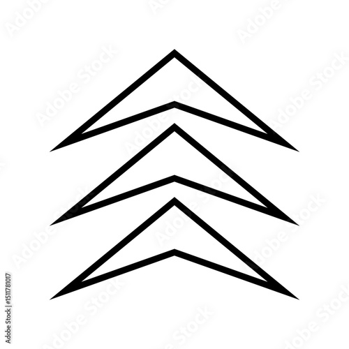 Up arrow vector web icon. Scroll illustration sign. Direction symbol. Arrow logo. Up web symbol.