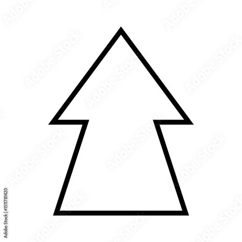 Up arrow vector web icon. Scroll illustration sign. Direction symbol. Arrow logo. Up web symbol.