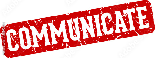 communicate rectangular sign. communicate stamp