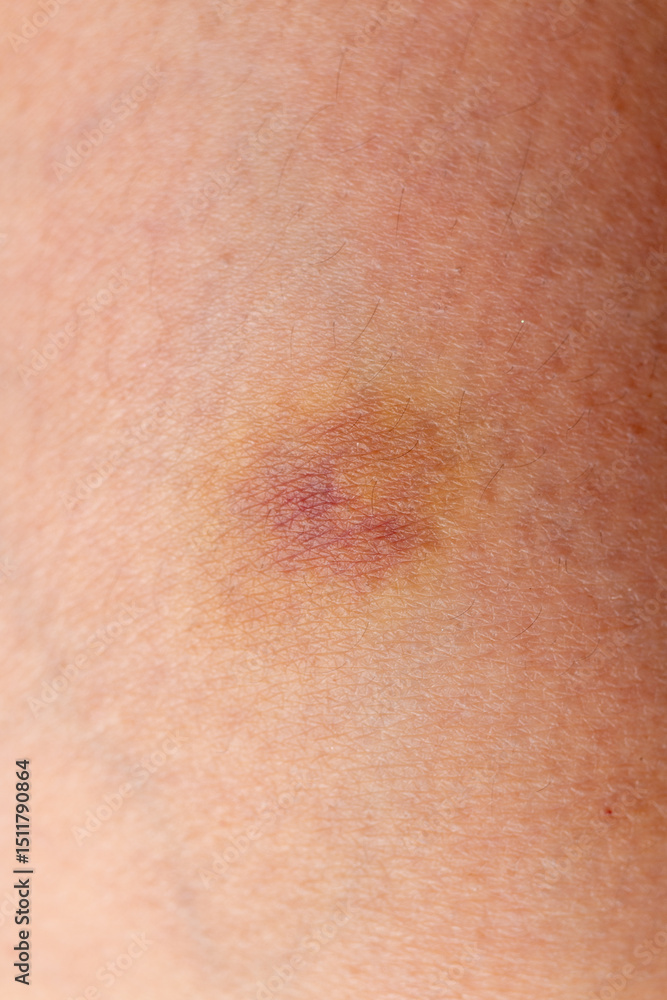 Fototapeta premium Close-Up of a Bruise on Human Skin