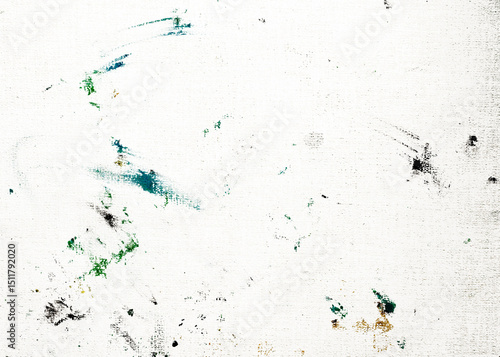 canvas texture smeared with scattered oil paint colors vintage street art effect photo filter for portraits or background for artists, transparent.