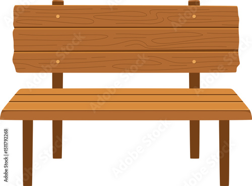 Wooden Bench Illustration