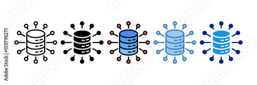 Data Cluster Icon Element For Design
