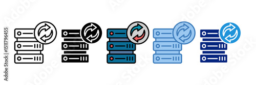Backup Server Icon Element For Design