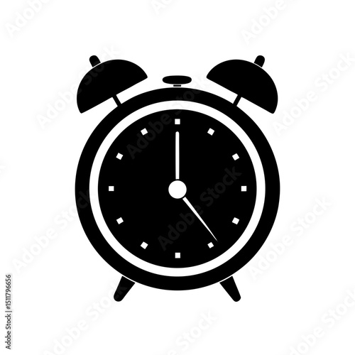 alarm clock on white background  .svg
