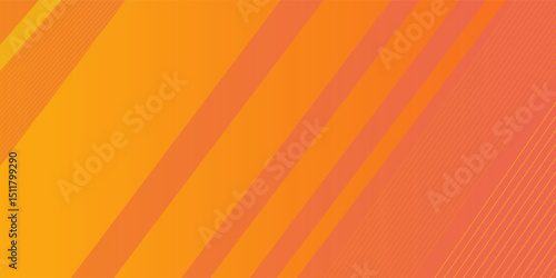 Orange abstract background with geometric shape. Modern gradient diagonal rounded lines. Dynamic shapes.