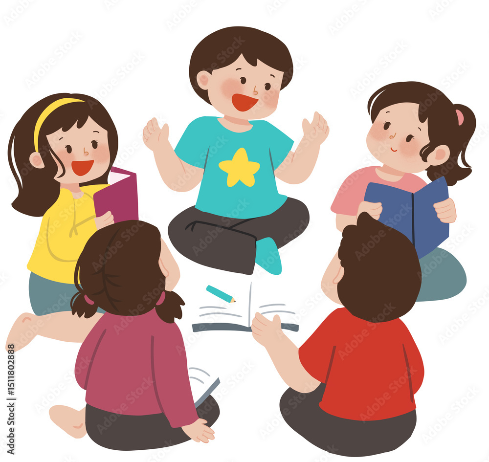 Kids study with friends Kids study with friends