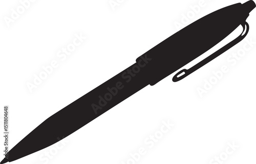pen black silhouette vector, pencil icon 