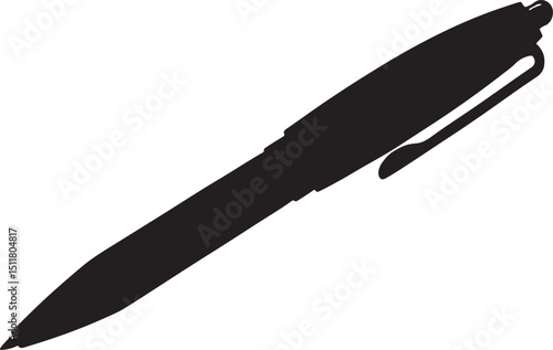 pen black silhouette vector, pencil icon 