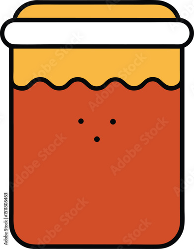 Adorable Jar of Sweet Homemade Jam A Delightful Illustration
