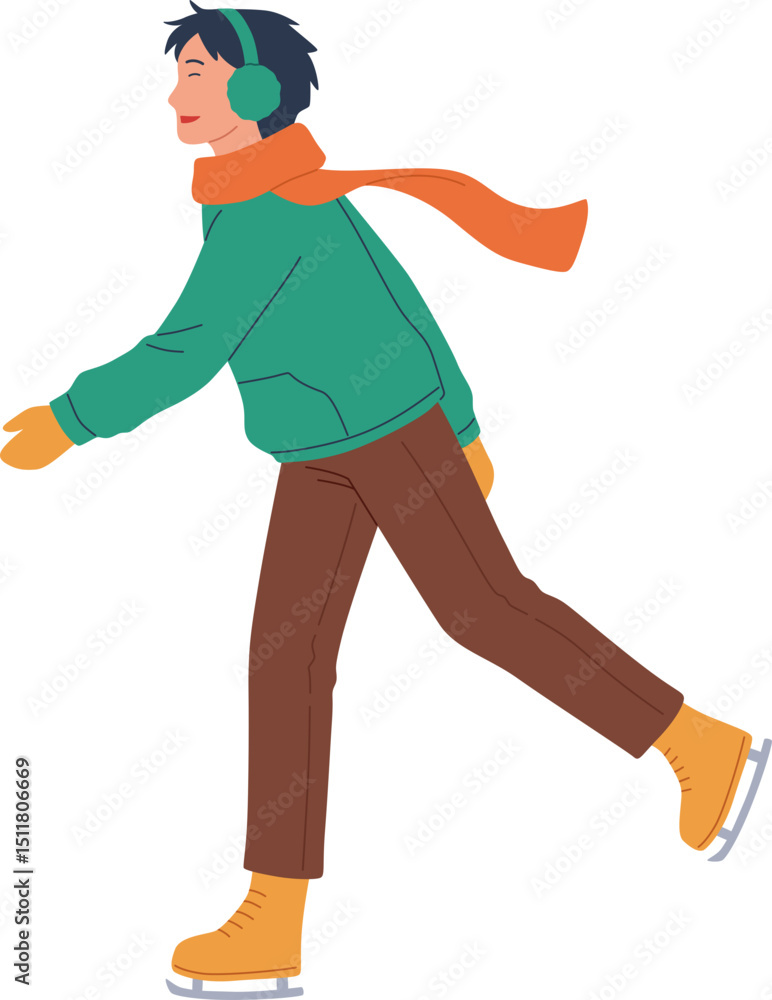 Man Ice Skating Man Ice Skating