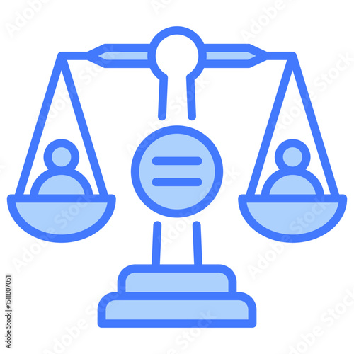 Unbiased Blue Icon