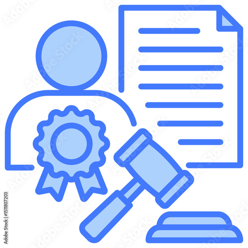 Authoritative Blue Icon