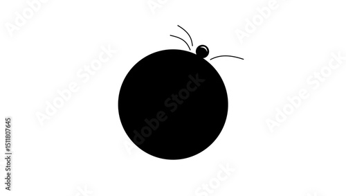 gravity symbol, black isolated silhouette