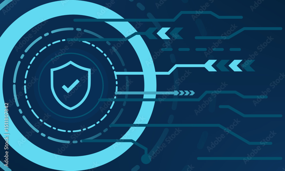 Obraz premium Internet digital security technology concept for business background presentation