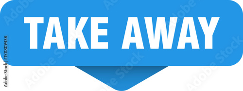 take away sticker. take away sign on transparent background