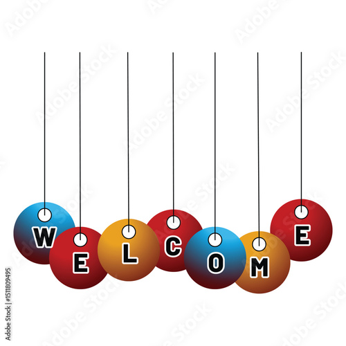 Hanging word Welcome