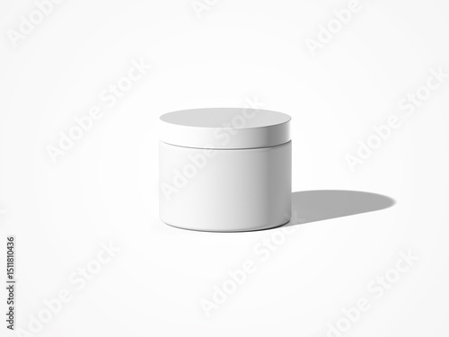 cosmetic jar mockup white background