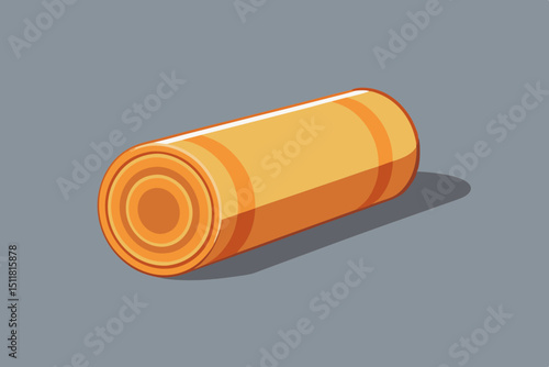 Rolled Orange Fabric Textile Material for Upholstery Design