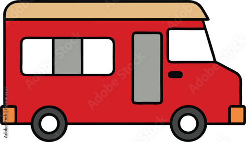 london food truck  icon clipart vector on transparent background
