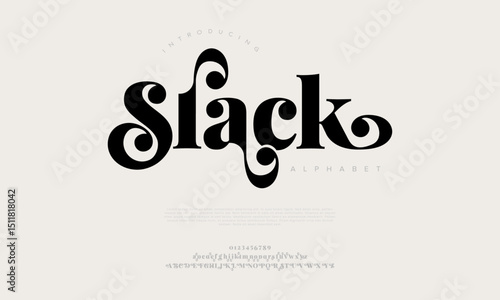 Groovy serif font with expressive swirls and decorative flair, perfect for vintage-inspired design