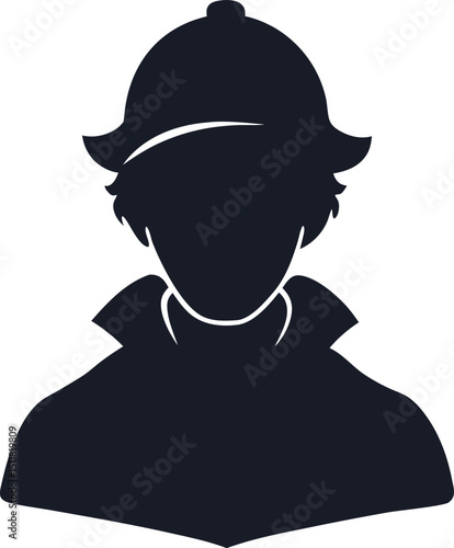sherlock holmes silhouette icon clipart vector on transparent background