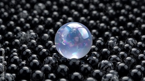 Blue glass marbles