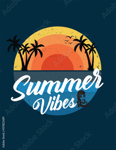 summer vibes t-shirt design