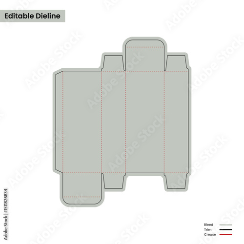Box dieline, Dieline Design, dieline template, packaging dieline vector, Editable and Resizable Dieline