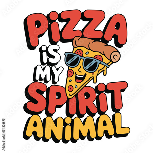 Pizza Is My Spirit Animal Sunglasses T Shirt Design