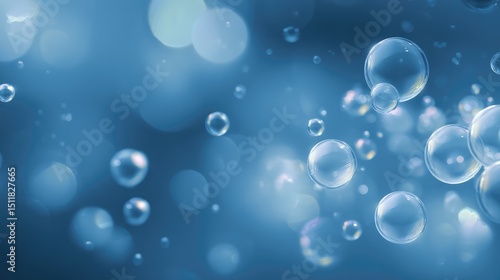 Wallpaper Mural Enchanting Bubbles: An artistic display of effervescent bubbles dancing in a mesmerizing underwater light, creating a sense of purity, and tranquility. Torontodigital.ca