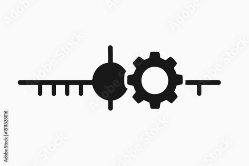 Airplane and gear icon combining aviation and engineering themes