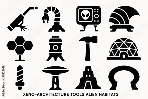 Tools and structures for alien habitats: vibrant icons of xeno-architecture