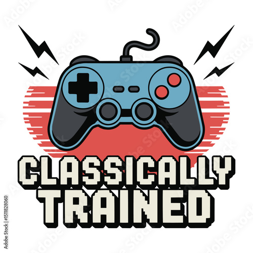 Classically Trained Retro Controller T Shirt Design