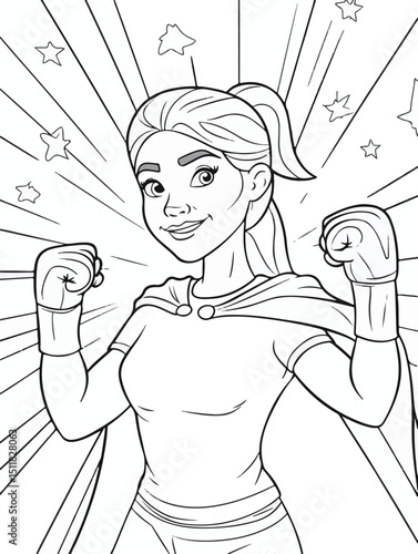 MMA Mom as a Cute Superhero