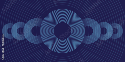 Abstract blue background with blue glowing diagonal geometric lines. Modern shiny blue rounded rectangle simple modern