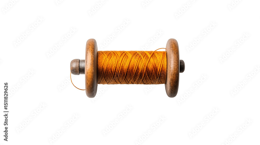 A high-resolution image of a single bobbin, centered in the frame, white background --ar 16:9 A high-resolution image of a single bobbin, centered in the frame, white background --ar 16:9