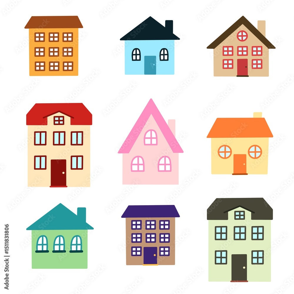 집 드로잉 아이콘 세트(house drawing icon set) 집 드로잉 아이콘 세트(house drawing icon set)