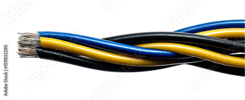 Twisted colored electrical wires