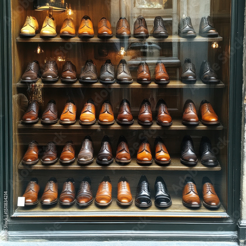 Wallpaper Mural Colorful shoes arranged neatly in a window display, catching the sunlight with vibrant hues and diverse styles, inviting passersby to step in and explore the collection. Torontodigital.ca