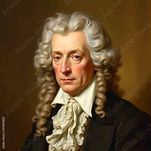 Portrait of the philosopher Francois Marie Arouet, Voltaire