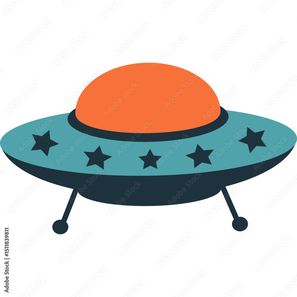 UFO Flat Illustration UFO Flat Illustration