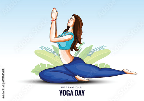 International yoga day celebration card background