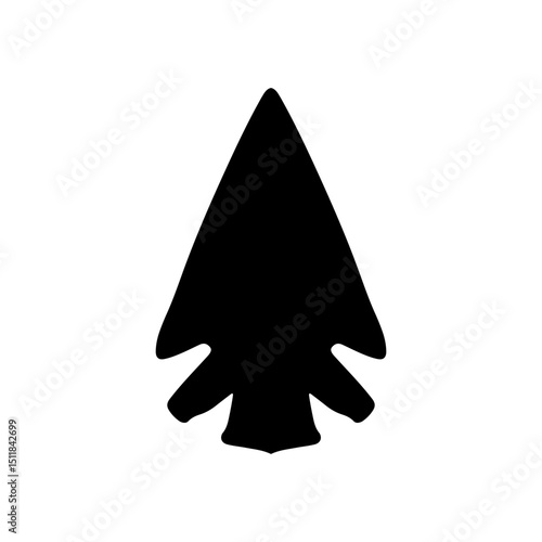Arrowhead silhouette vector flat illustration design.