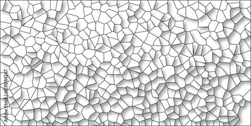 Abstract cellular structure illustration with dark lines and soft shadow detailing displaying interconnected geometric shapes