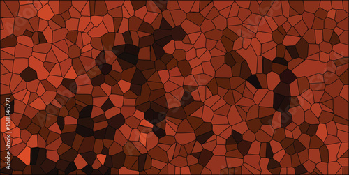 Abstract geometric mosaic artwork in earthy tones composed of irregular polygonal shapes ideal for decorative designs and background textures