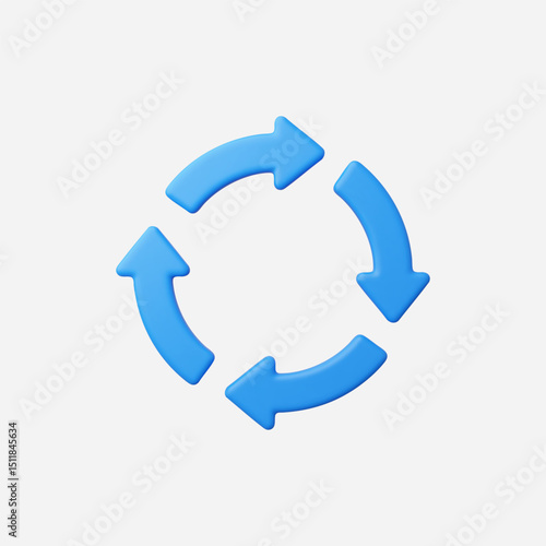 Free Download 3d Realistic Recycle arrow vector illustration - GFXLoad