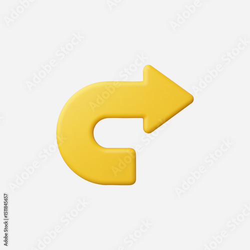 3d Realistic Return icon vector Illustration