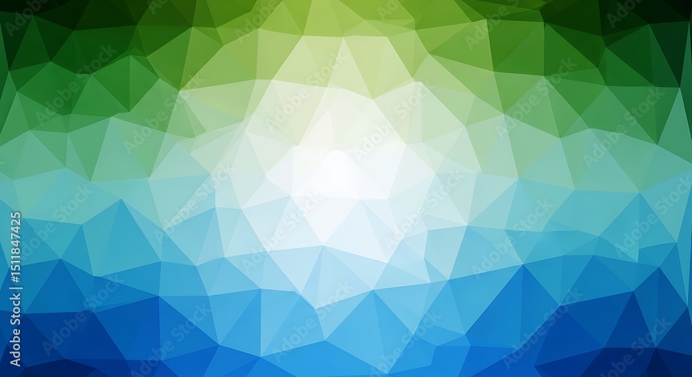 Obraz premium Abstract Green Blue Low Polygonal Background Texture