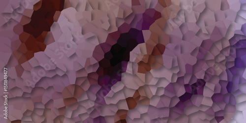 Abstract polygon mosaic background with shades of purple brown and white featuring soft shadow effects digital artwork